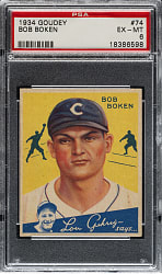 1934 R320 Goudey #74 Bob Boken PSA EX-MT 6
