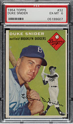 1954 Topps #32 Duke Snider PSA EX-MT 6