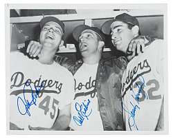 Brooklyn/Los Angeles Dodgers Pitching Staff Multi-Signed Photograph Including Sandy Koufax