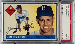 1955 Topps #51 Jim Hughes PSA NM 7