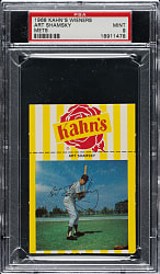 1968 Kahn's Wieners Art Shamsky PSA MINT 9