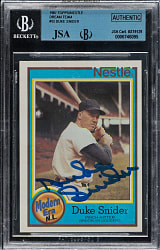 Signed 1987 Topps Nestle All Time Dream Team #33 Duke Snider - Beckett/JSA