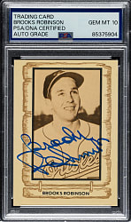 Signed 1981 Cramer Baseball Legends Series 2 #54 Brooks Robinson PSA/DNA GEM MINT 10