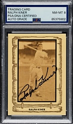 Signed 1981 Cramer Baseball Legends Series 3 #81 Ralph Kiner PSA/DNA NM-MT 8
