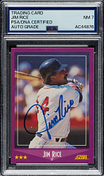 Signed 1988 Score #14 Jim Rice PSA/DNA NM 7