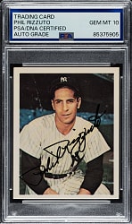 Signed 1982 G.S. Gallery All-Time Greats #10 Phil Rizzuto PSA/DNA GEM MINT 10