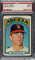 1972 Topps #595 Nolan Ryan PSA NM 7