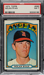 1972 Topps #595 Nolan Ryan PSA NM 7