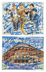 Multi-Signed 1988 Historic Limited Edition "Susan Rini - Brooklyn Dodgers" Oversized-Card Pair