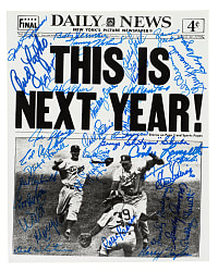 Brooklyn Dodgers Multi-Signed "Daily News" Photograph Including 30+ Players