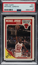 1989-1990 Fleer Basketball #21 Michael Jordan PSA MINT 9