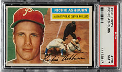 1956 Topps #120 Richie Ashburn Gray Back PSA NM 7
