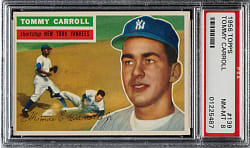 1956 Topps #139 Tommy Carroll Gray Back PSA NM-MT 8