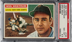 1956 Topps #156 Wes Westrum Gray Back PSA NM-MT+ 8.5