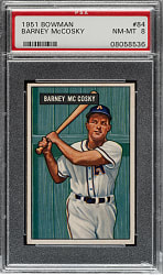 1951 Bowman #84 Barney McCosky PSA NM-MT 8