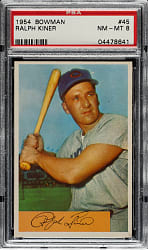 1954 Bowman #45 Ralph Kiner PSA NM-MT 8