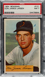 1954 Bowman #101 Don Larsen Rookie PSA NM 7