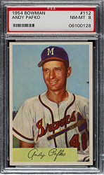 1954 Bowman #112 Andy Pafko PSA NM-MT 8