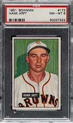 1951 Bowman #173 Hank Arft PSA NM-MT 8
