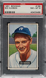 1951 Bowman #169 Sid Hudson PSA NM-MT 8