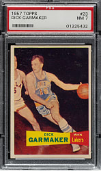 1957-1958 Topps Basketball #23 Dick Garmaker PSA NM 7