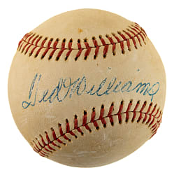 Ted Williams Single-Signed Baseball - JSA