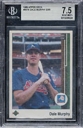 1989 Upper Deck #357 Dale Murphy Reverse Negative BGS NM+ 7.5