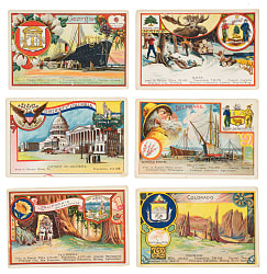 1910s D93 Cushman Bread "Cards of States" Near-Complete Set (47/48)