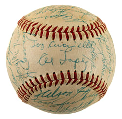 1957 Chicago White Sox Team-Signed Baseball with Larry Doby, Minnie Minoso, and Nellie Fox - JSA