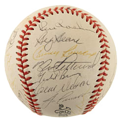 1989 Oakland Athletics World Champions Team-Signed Baseball with Rickey Henderson