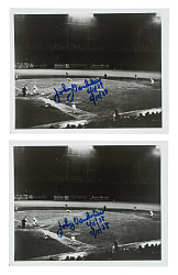 Johnny Vander Meer Signed Photograph Pair with "6/11/38" and "6/15/38" Inscriptions