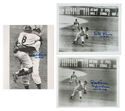 Don Larsen Signed Photograph Collection (10) - Three with Perfect Game Date Inscriptions