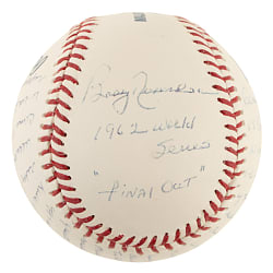 Bobby Richardson Signed Baseball with 1962 World Series Final Out Inscription