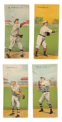 1911 T201 Mecca Double Folders Collection (10) Including Mordecai Brown, Chief Bender, and Eddie Cicotte