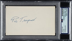 Pie Traynor Signed Index Card - PSA/DNA