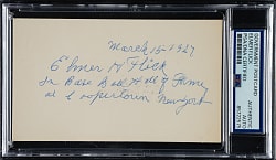 1967 Elmer Flick Signed Government Postcard - PSA/DNA