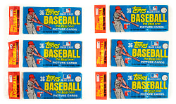 1981 Topps Unopened Grocery Rack Pack Collection (6)