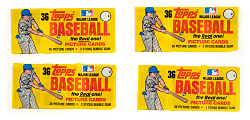 1982 Topps Unopened Grocery Rack Pack Collection (4)