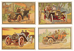 1953 Bowman "Antique Autos" Near-Complete Set (41/48)