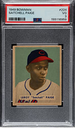 1949 Bowman #224 Satchel Paige PSA VG 3