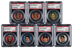 1956 Topps Pins PSA-Graded Collection (7)