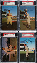 1953-1955 Dormand Postcard PSA-Graded Collection (24) Including Gil Hodges, Phil Rizzuto, and Pee Wee Reese