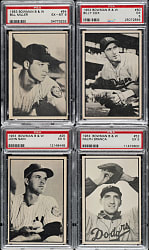 1953 Bowman Black & White PSA-Graded Collection (9)