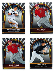 2011 Topps Finest Complete Set Pair (2 Sets, 200 Cards) Including Mike Trout, Freddie Freeman, and Anthony Rizzo Rookies