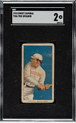 1909-1911 T206 White Border Tris Speaker Rookie SGC GOOD 2
