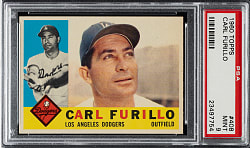 1960 Topps #408 Carl Furillo Gray Back PSA MINT 9