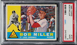 1960 Topps #101 Bob Miller PSA MINT 9
