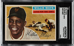 1956 Topps #130 Willie Mays Gray Back SGC Authentic