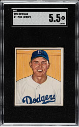 1950 Bowman #112 Gil Hodges SGC EX+ 5.5