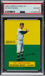1964 Topps Stand-Up Eddie Mathews Short Print PSA EX-MT 6